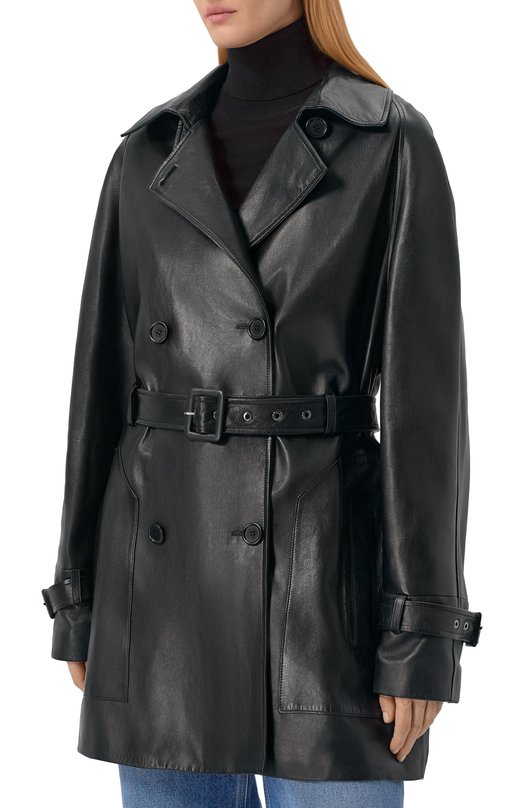 Кожаный тренч MVST ZBKB-Y139-4/Z2763-1 Чёрный  ZBKB-Y139-4/Z2763-1 Фото 3