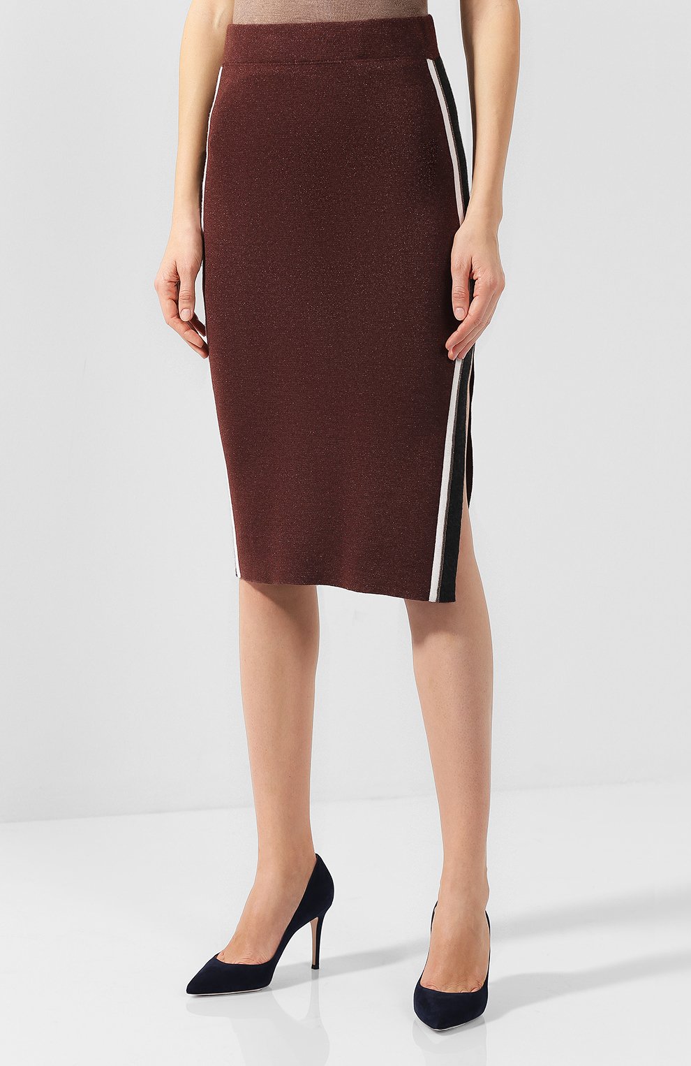 Юбка-карандаш из смеси кашемира и шелка BRUNELLO CUCINELLI, арт. M41821479, фото 3