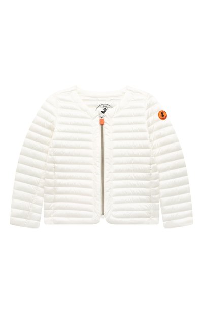 Утепленная куртка SAVE THE DUCK белого цвета по цене 16300 руб., арт. J30614G/VELA/IRIS16/4-8, фото 1 Утепленная куртка SAVE THE DUCK, арт. J30614G/VELA/IRIS16/4-8, фото 1