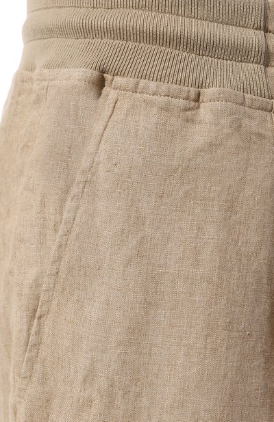 Льняные джоггеры GRAN SASSO бежевого цвета по цене 39650 руб., арт. 76108/50612, фото 5 Льняные джоггеры GRAN SASSO, арт. 76108/50612, фото 5