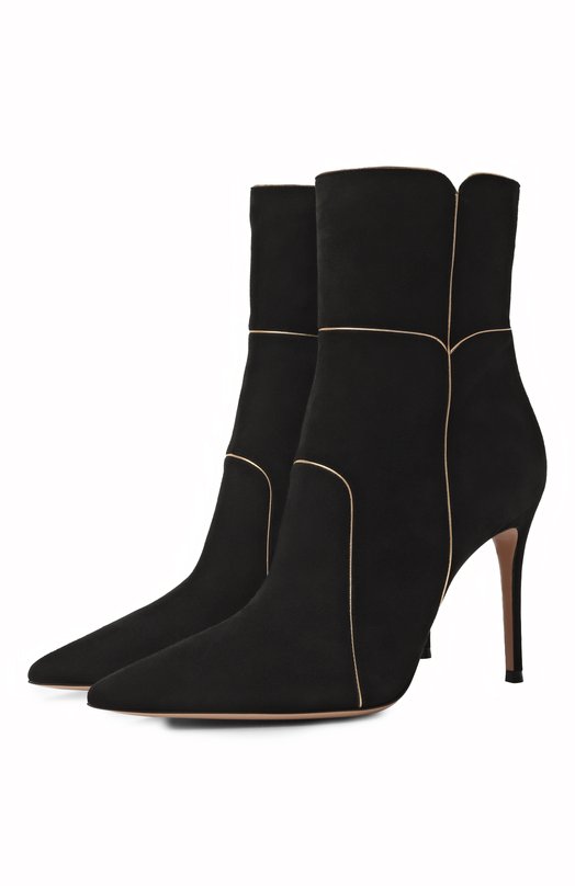 Замшевые ботильоны Gianvito Rossi G72993.95RIC.CNKNEME Чёрный G72993.95RIC.CNKNEME