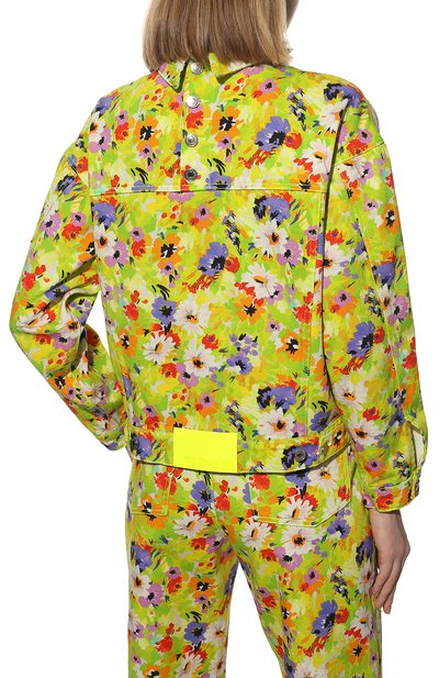 Джинсовая куртка MSGM салатового цвета по цене 53800 руб., арт. 3242MDH150 227482, фото 4 Джинсовая куртка MSGM, арт. 3242MDH150 227482, фото 4