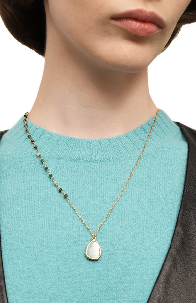 Женская подвеска на  цепочке HANKA_IN, арт. GEM-SA-EMER-QFVE-0.5M