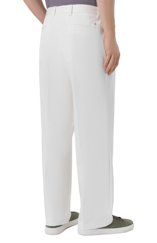Хлопковые брюки BOSS 50561918 Белый  50561918 Фото 4