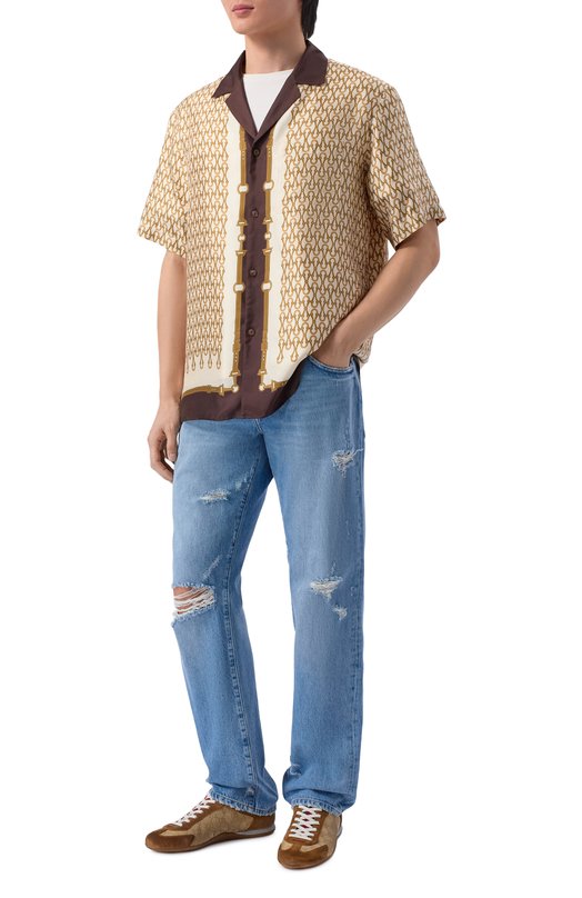 Комбинированные кеды Shift Gucci 857018/AAF1X Коричневый  857018/AAF1X Фото 2