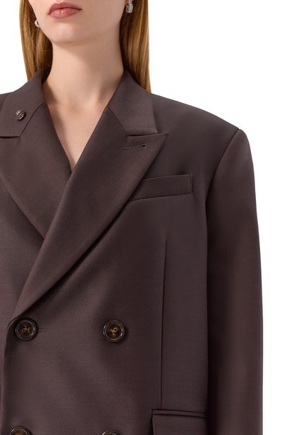 Шерстяной жакет PERVERT коричневого цвета по цене 80000 руб., арт. PE25/JA05/70-08, фото 5 Шерстяной жакет PERVERT, арт. PE25/JA05/70-08, фото 5