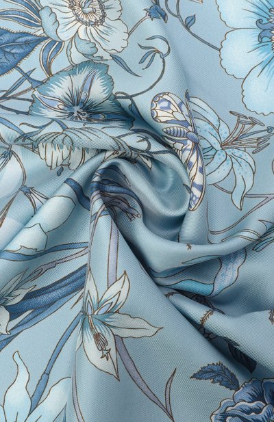 Шелковый платок GUCCI голубого цвета по цене 79550 руб., арт. 810042/3G001, фото 3 Шелковый платок GUCCI, арт. 810042/3G001, фото 3