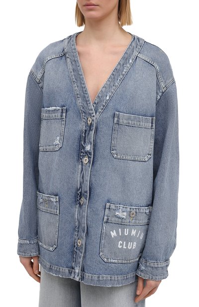 Джинсовый жакет MIU MIU, арт. GWG116-U8R-F0008, фото 3