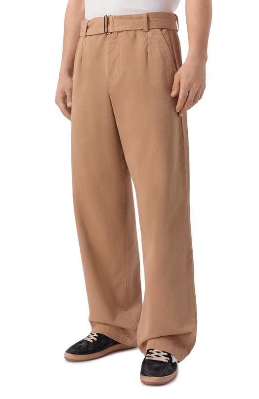 Хлопковые брюки Laneus S6LAMAPA087 Бежевый  S6LAMAPA087 Фото 3