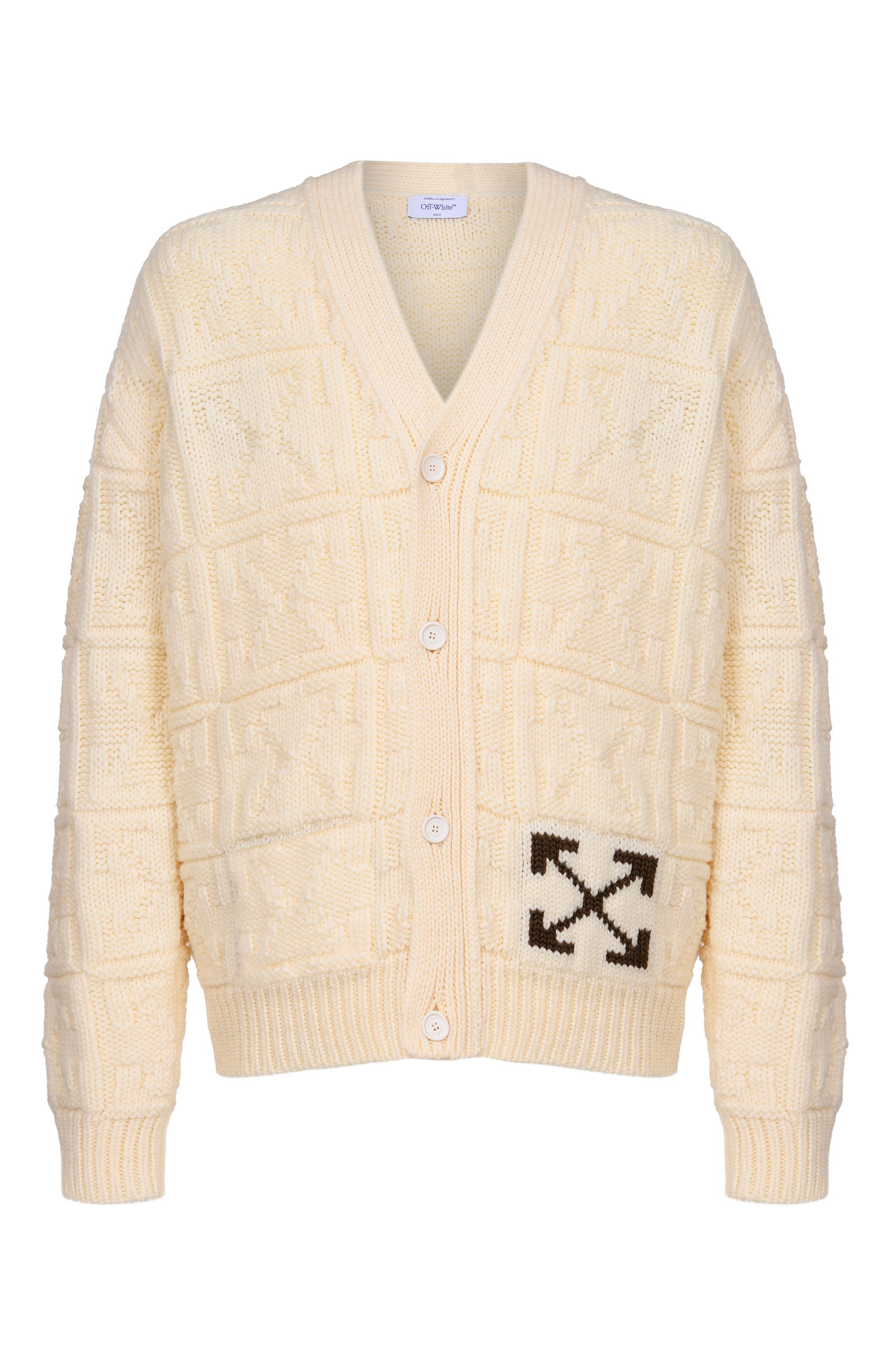 Шерстяной кардиган OFF-WHITE, арт. 0MHB02LF25KNI001, фото 1