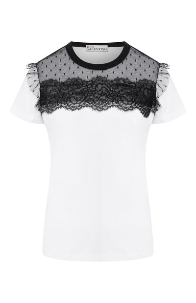 Женская хлопковая футболка REDVALENTINO, арт. TR3MG05H/4VV