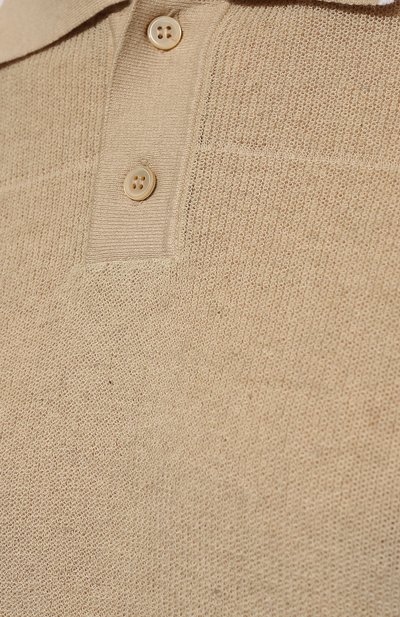 Поло из хлоп ка и льна JACQUEMUS, арт. 225KN015-2055, фото 5