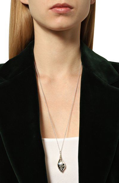 Подвеска conch shell на цепочке MS. MARBLE серебряного цвета по цене 22000 руб., арт. MM-CHCS, фото 2 Подвеска conch shell на цепочке MS. MARBLE, арт. MM-CHCS, фото 2