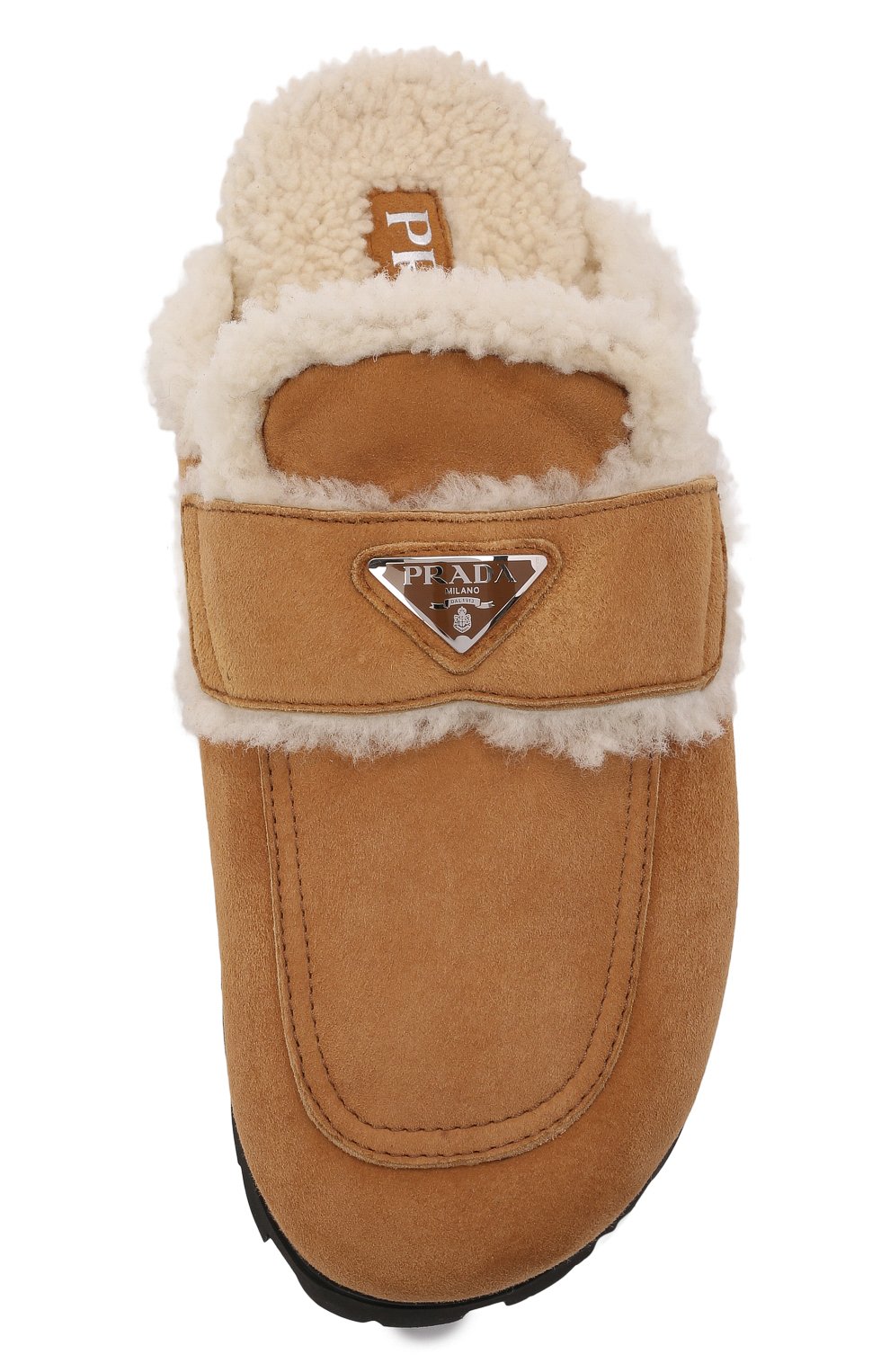 Замшевые сабо PRADA, арт. 2S2956-1A6-F0046-A000, фото 4