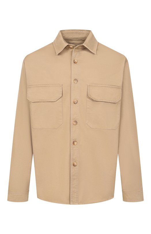 Хлопковая рубашка White Sand 26SU20/63 Бежевый 26SU20/63