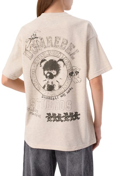 Хлопковая футболка DOMREBEL, арт. VARSITY BEAR T-SHIRT, фото 4