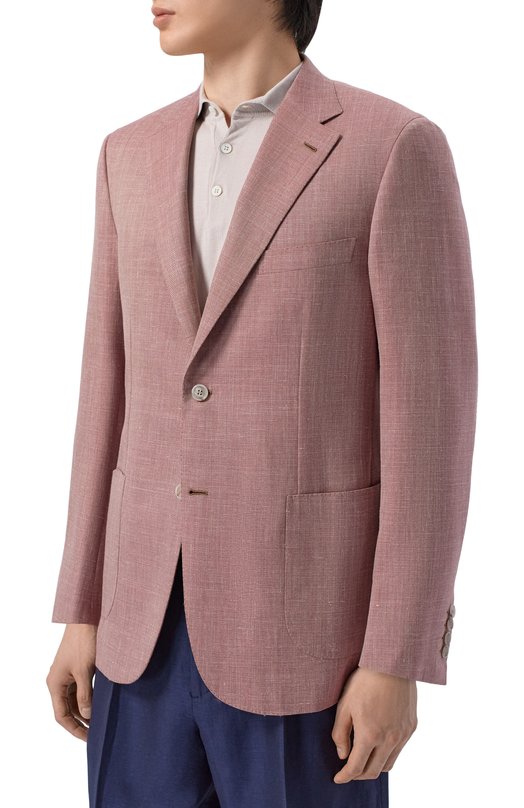 Пиджак из шерсти и шелка Brioni RG0D0X/PDA13 Красный  RG0D0X/PDA13 Фото 3