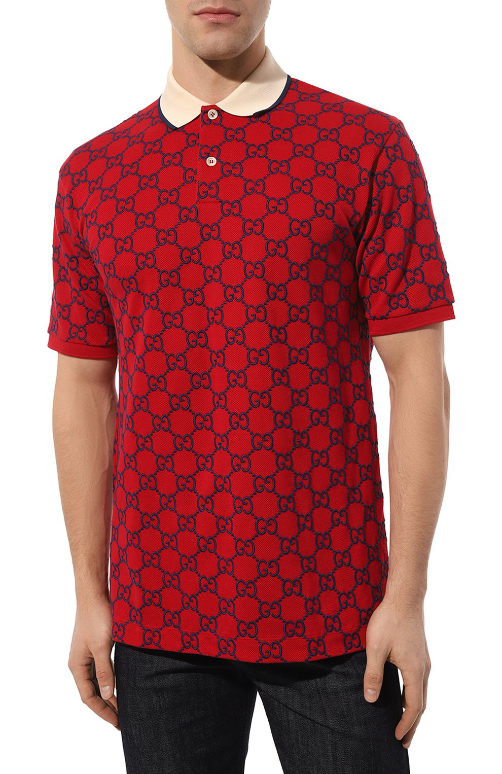 Хлопковое поло GUCCI, арт. 598956 XJB0U, фото 3