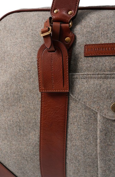 Сумка street BRUNELLO CUCINELLI серого цвета по цене 633500 руб., арт. MBPABU394, фото 5 Сумка street BRUNELLO CUCINELLI, арт. MBPABU394, фото 5