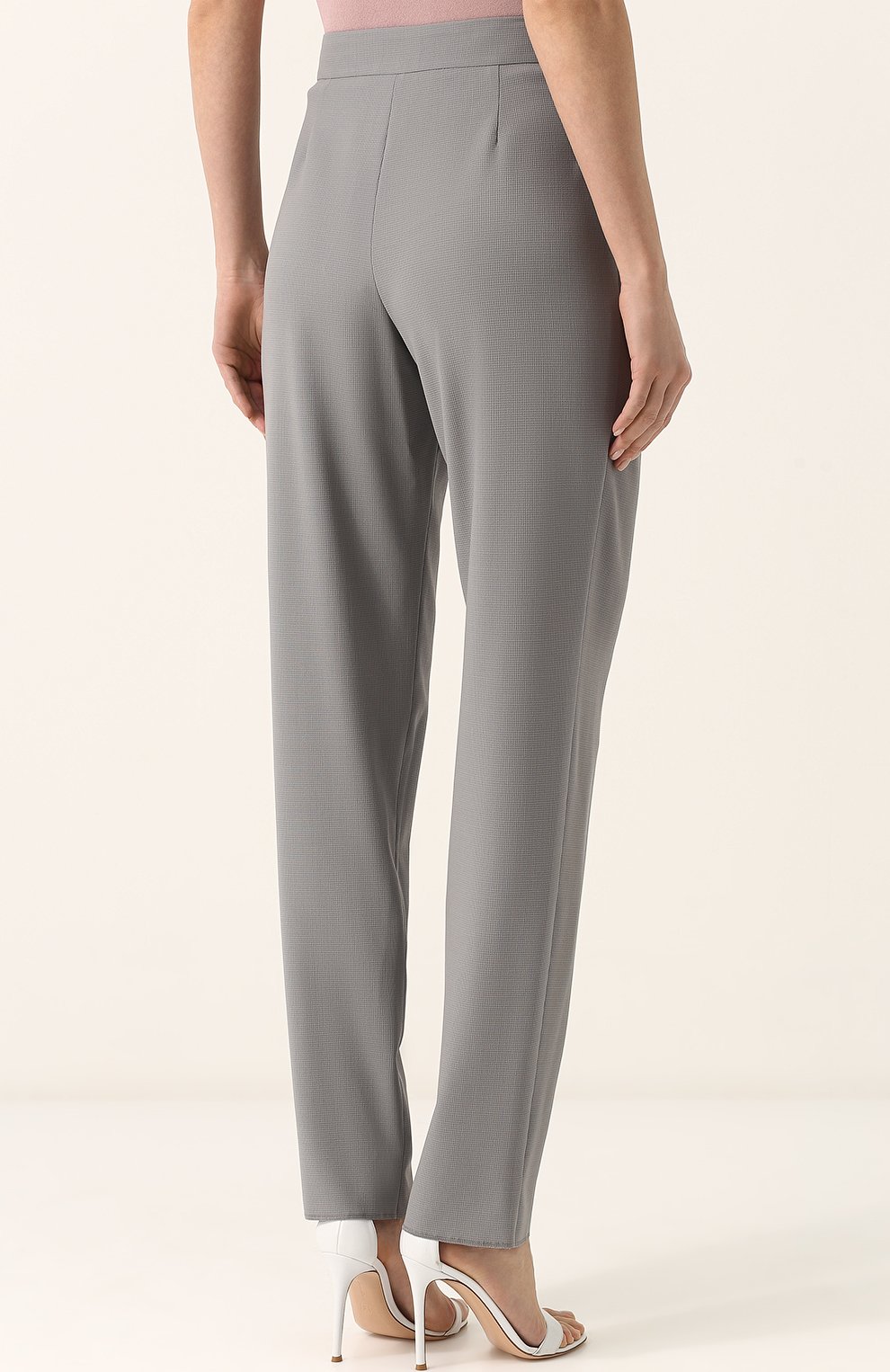 Однотонные шерстяные брюки с защипами GIORGIO ARMANI, арт. WAP57T/WA527, фото 4