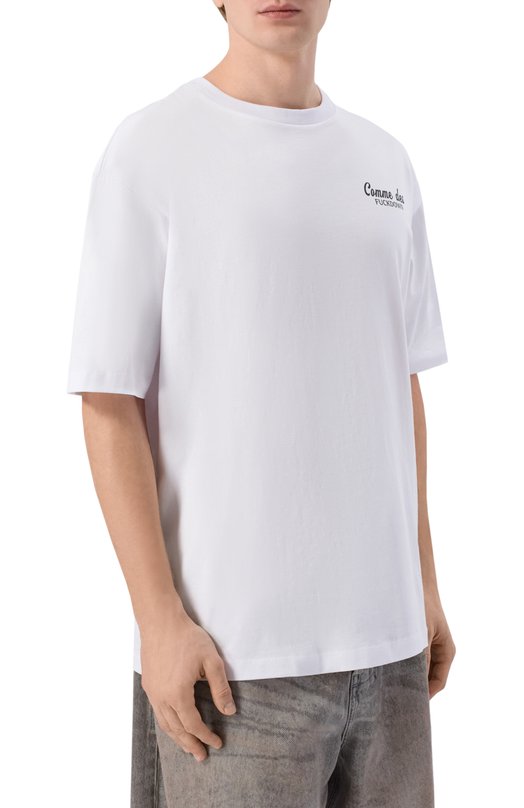 Хлопковая футболка Comme des Fuckdown CFABM01929 Белый  CFABM01929 Фото 3