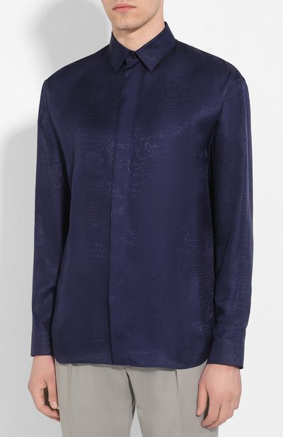 Шелковая рубашка BERLUTI, арт. R17HTL52-007, фото 3