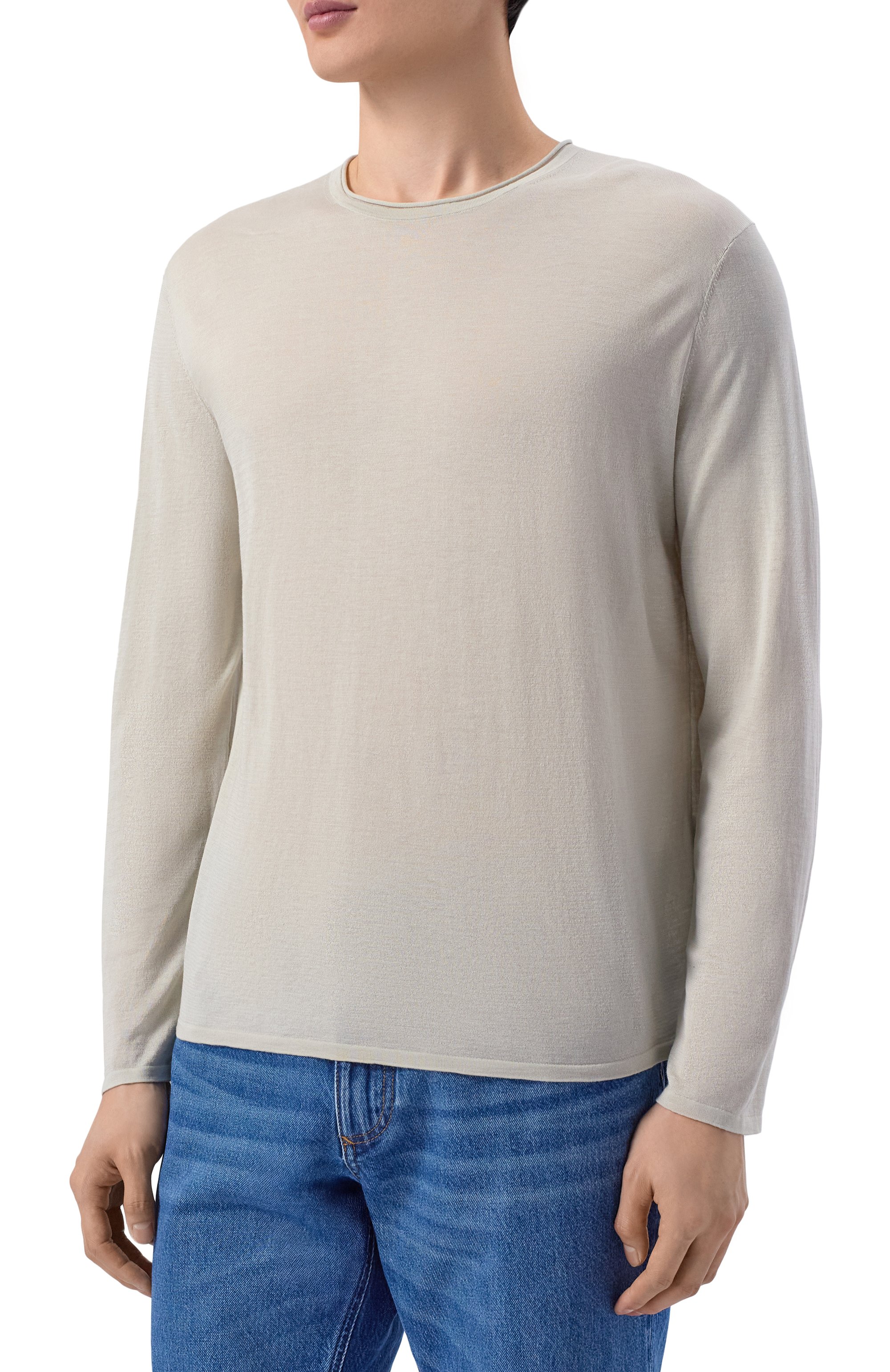 Лонгслив из шелка и хлопка 12 STOREEZ, арт. 137308, фото 3