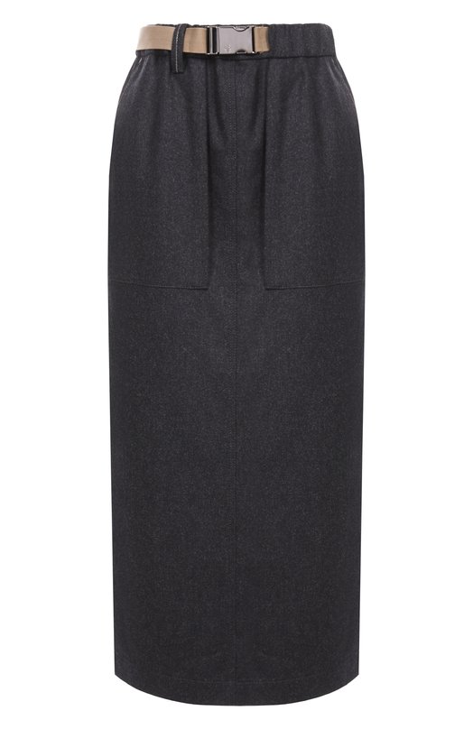 Шерстяная юбка Brunello Cucinelli M038PG3938 Серый M038PG3938