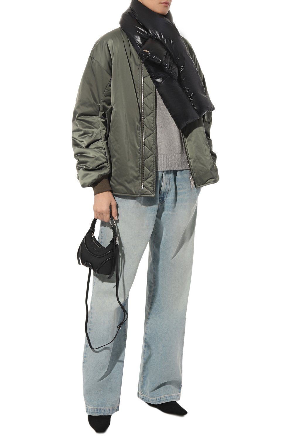 Пуховый шарф HERNO черного цвета по цене 18900 руб., арт. SCP00001D/12017, фото 3 Пуховый шарф HERNO, арт. SCP00001D/12017, фото 3