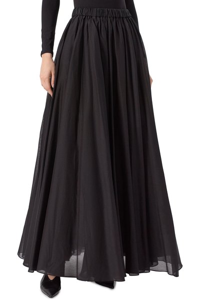 Юбка из хлопка и шелка CO черного цвета по цене 125000 руб., арт. 3374CSVS-S25, фото 3 Юбка из хлопка и шелка CO, арт. 3374CSVS-S25, фото 3