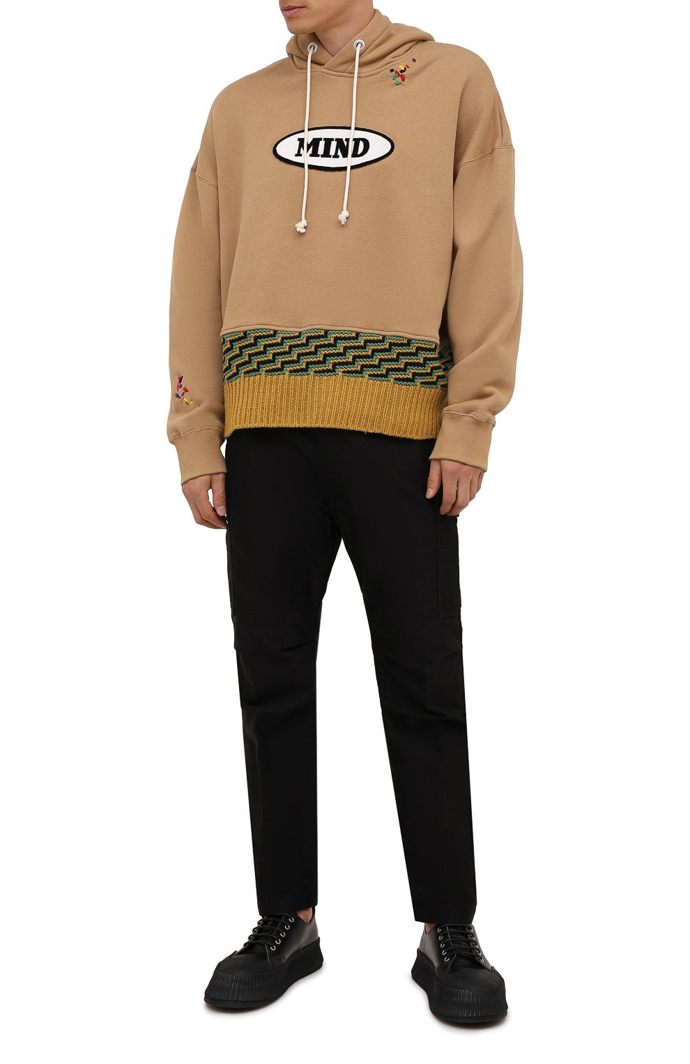 Хлопковое худи palm angels x missoni PALM ANGELS бежевого цвета по цене 92150 руб., арт. PMBB110F21FLE0016110, фото 2 Хлопковое худи palm angels x missoni PALM ANGELS, арт. PMBB110F21FLE0016110, фото 2