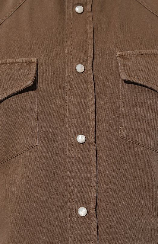 Джинсовая рубашка Brunello Cucinelli M192P4008 Коричневый  M192P4008 Фото 5