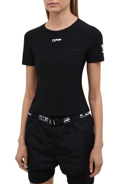 Футболка OFF-WHITE черного цвета по цене 19950 руб., арт. 0WVA018V21JER001, фото 3 Футболка OFF-WHITE, арт. 0WVA018V21JER001, фото 3
