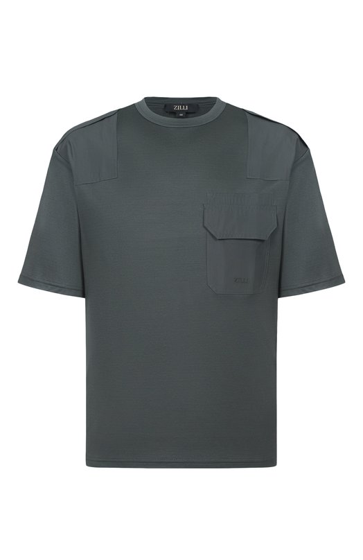 Хлопковая футболка Zilli TSR020M0107V00000 Зелёный TSR020M0107V00000