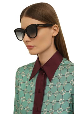 Женские солнцезащитные очки GUCCI черного цвета, арт. GG1171SK 002 | Фото 2 (Региональные ограничения белый список (Axapta Mercury): Не проставлено; Нос: Не проставлено; Материал: Пластик; Тип очков: С/з; Оптика Гендер: оптика-женское; Очки форма: Круглые)