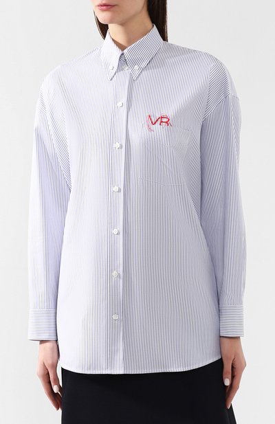 Хлопковая рубашка VICTORIA BECKHAM, арт. SH 0VR 1734B PSS19 0XF0RD STRIPE, фото 3