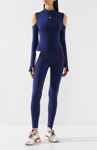 Легинсы TOMMY HILFIGER синего цвета по цене 6990 руб., арт. S10S100514, фото 2 Легинсы TOMMY HILFIGER, арт. S10S100514, фото 2