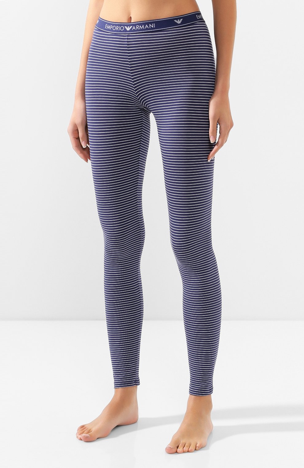 Хлопковые легинсы EMPORIO ARMANI синего цвета по цене 8995 руб., арт. 163998/0P219, фото 3 Хлопковые легинсы EMPORIO ARMANI, арт. 163998/0P219, фото 3