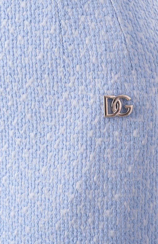 Твидовая юбка Dolce & Gabbana F4CJCT/HUMUA Голубой  F4CJCT/HUMUA Фото 6