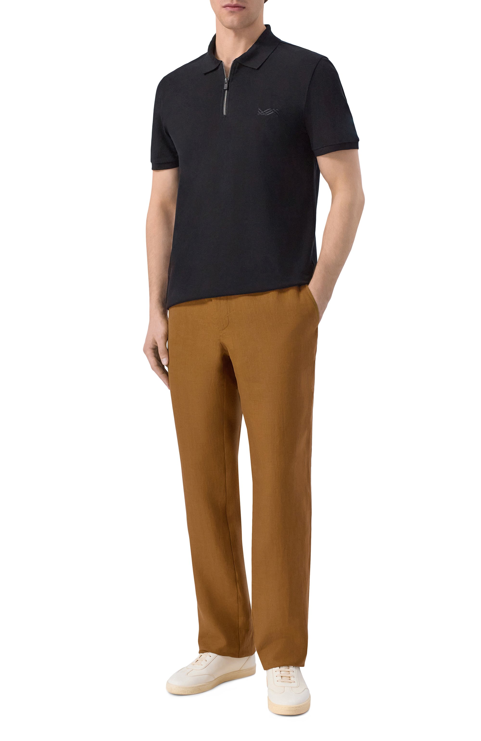 Поло из хлопка и шелка KITON, арт. UMM0275_001, фото 2