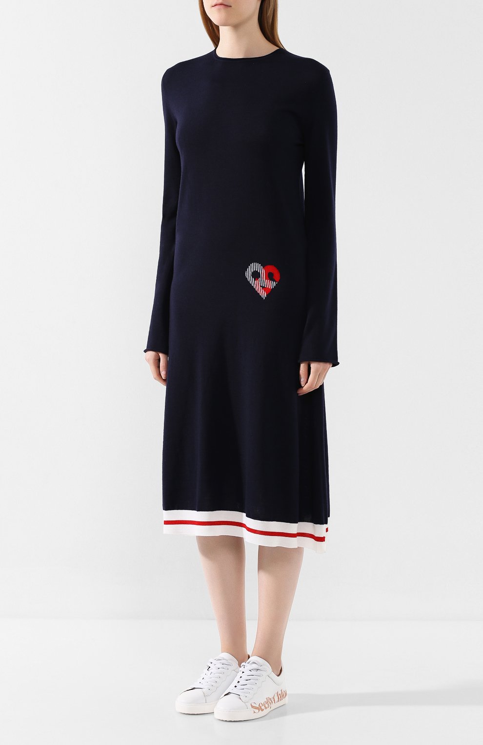 Шерстяное платье SONIA RYKIEL синего цвета по цене 78600 руб., арт. 13152421-PA, фото 3 Шерстяное платье SONIA RYKIEL, арт. 13152421-PA, фото 3