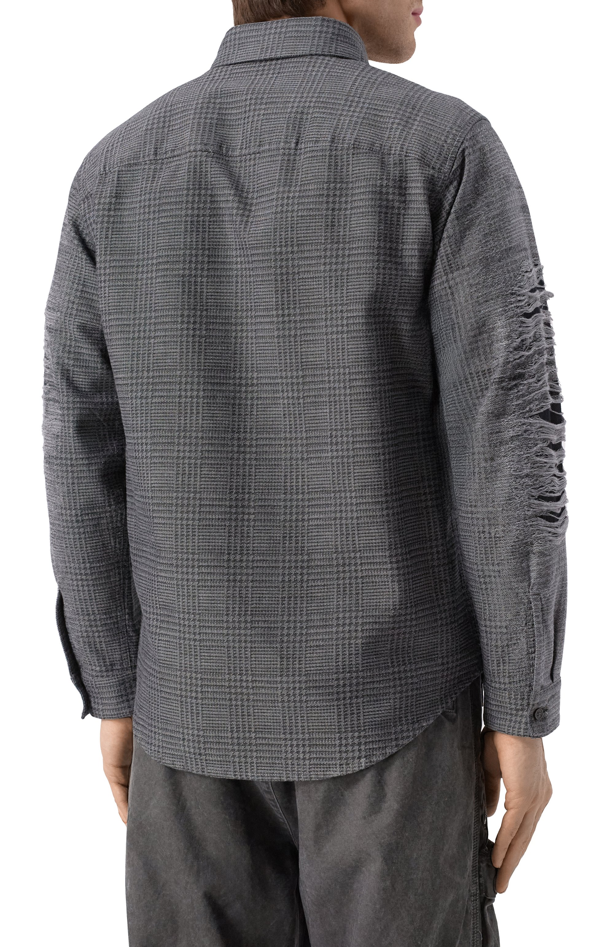 Рубашка из хлопка и вискозы DIESEL темно-серого цвета по цене 87550 руб., арт. A18967/0DEBQ, фото 4 Рубашка из хлопка и вискозы DIESEL, арт. A18967/0DEBQ, фото 4