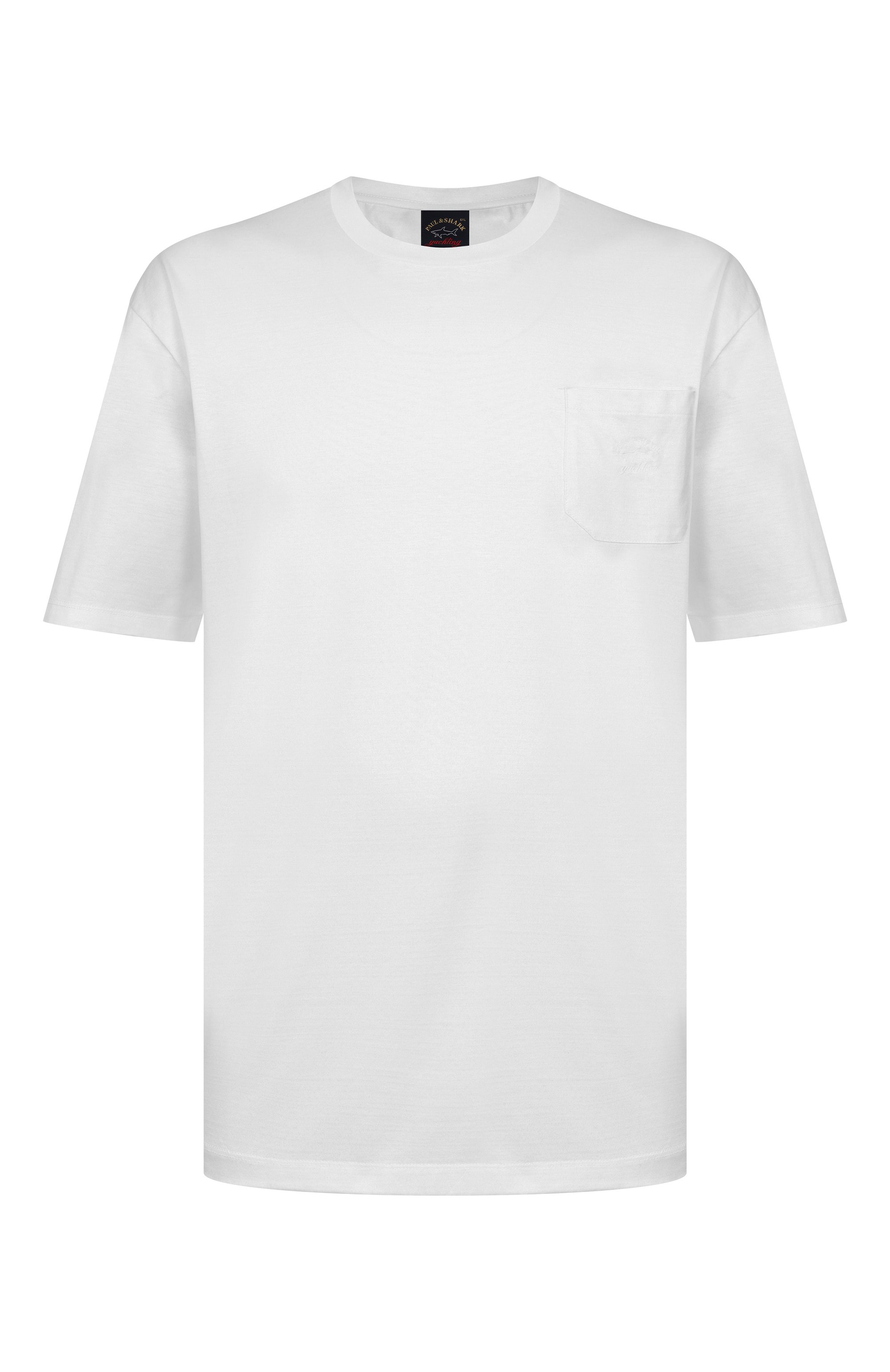 Хлопковая футболка PAUL&SHARK белого цвета по цене 22400 руб., арт. C0P1011/3XL-6XL, фото 1 Хлопковая футболка PAUL&SHARK, арт. C0P1011/3XL-6XL, фото 1