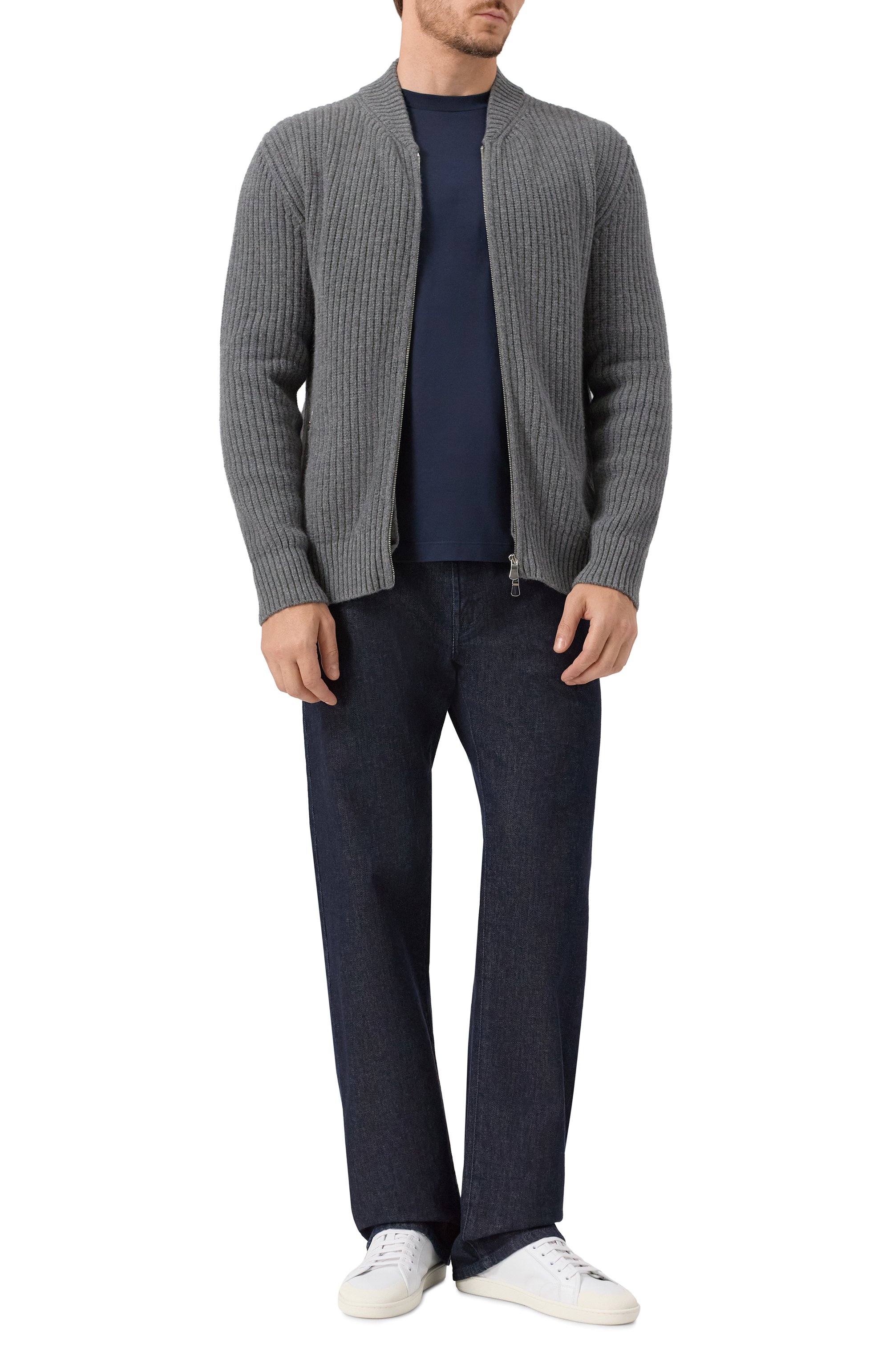 Хлопковый лонгслив CORNELIANI темно-синего цвета по цене 17200 руб., арт. 26G570-2625022, фото 2 Хлопковый лонгслив CORNELIANI, арт. 26G570-2625022, фото 2