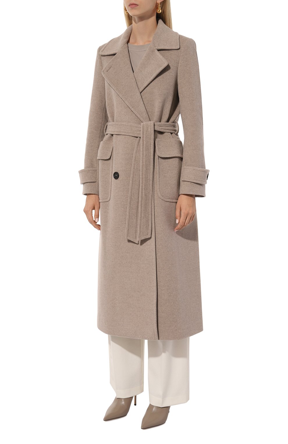 Пальто из шерсти и кашемира CINZIA ROCCA бежевого цвета по цене 72250 руб., арт. VR21801/64D3, фото 3 Пальто из шерсти и кашемира CINZIA ROCCA, арт. VR21801/64D3, фото 3
