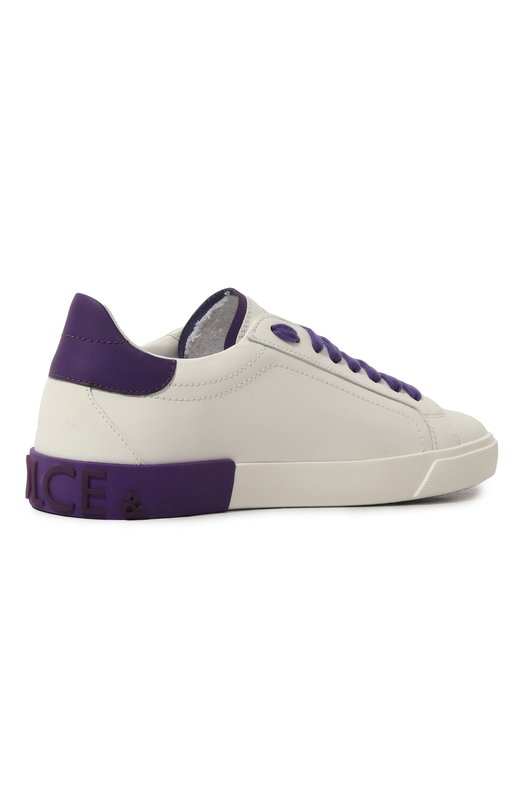 Кожаные кеды Portofino Vintage Dolce & Gabbana CK2203/AR028 Белый  CK2203/AR028 Фото 5