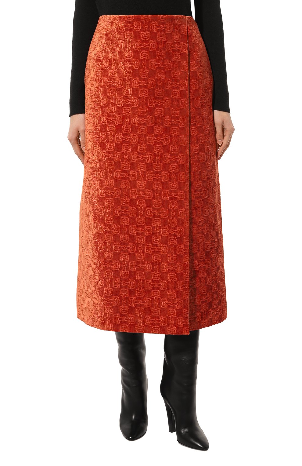 Юбка GUCCI красного цвета по цене 141120 руб., арт. 676549 ZAF6U, фото 3 Юбка GUCCI, арт. 676549 ZAF6U, фото 3
