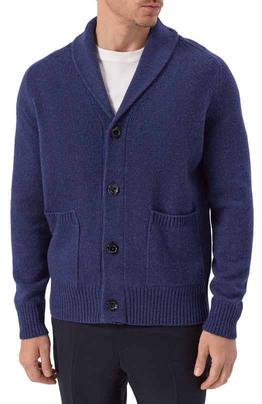 Шерстяной кардиган Andrea Campagna M5625-6452T Синий  M5625-6452T Фото 3
