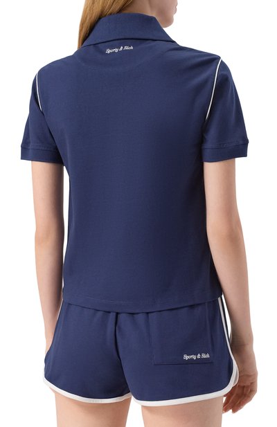 Хлопковое поло sporty & rich x hotel du cap-eden-roc SPORTY AND RICH, арт. T005760666BL107, фото 4