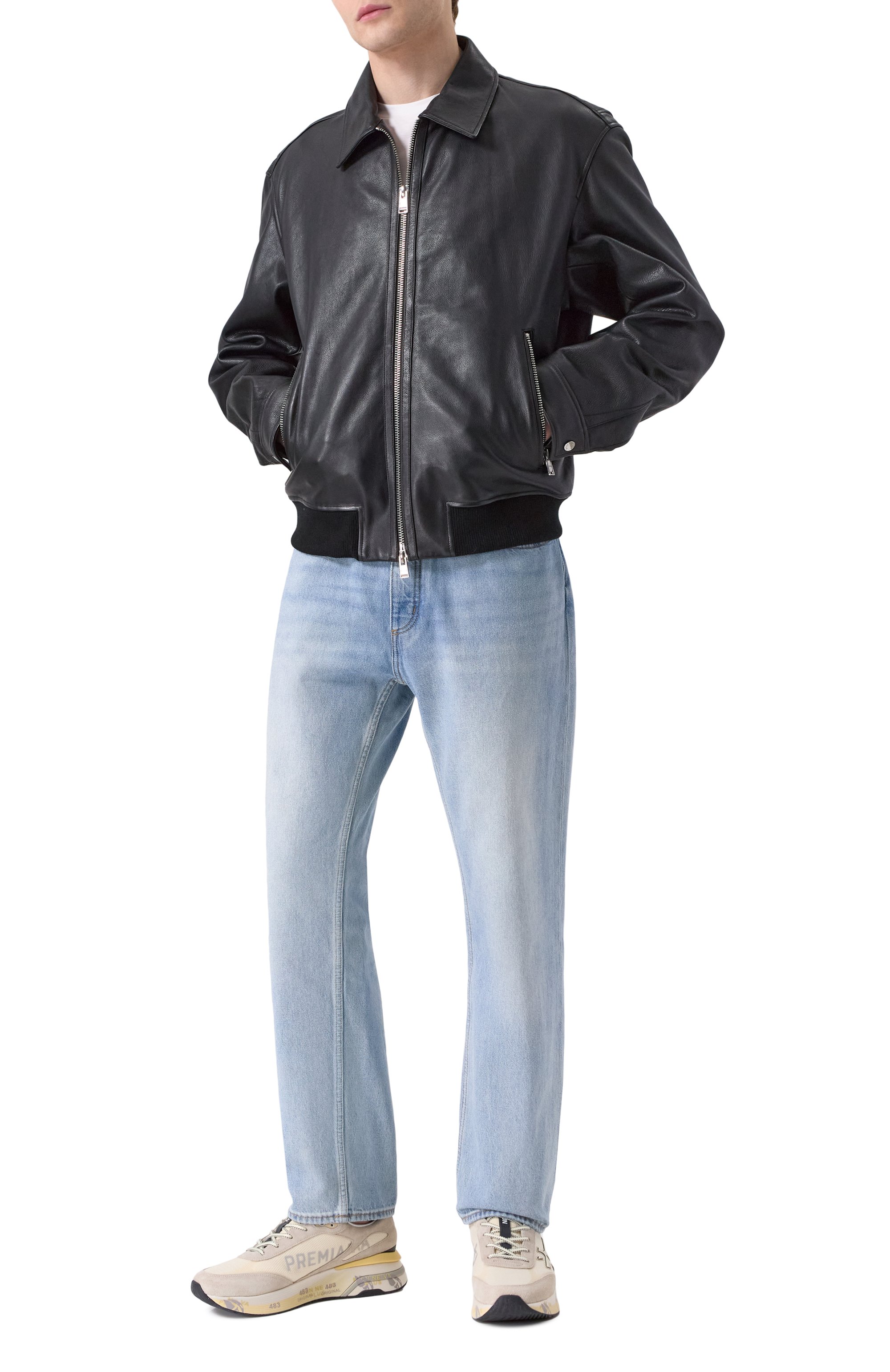 Комбинированные кроссовки moerun PREMIATA светло-серого цвета по цене 33600 руб., арт. M0ERUN/VAR 7298, фото 2 Комбинированные кроссовки moerun PREMIATA, арт. M0ERUN/VAR 7298, фото 2